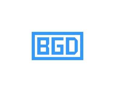 BGD logo tasarım vektör şablonu. BGD