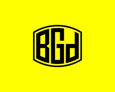 BGD logo tasarım vektör şablonu. BGD
