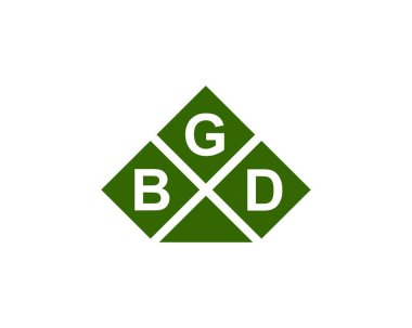 BGD logo tasarım vektör şablonu. BGD