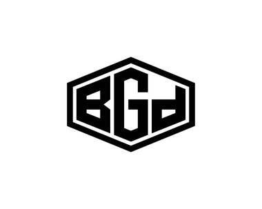 BGD logo tasarım vektör şablonu. BGD