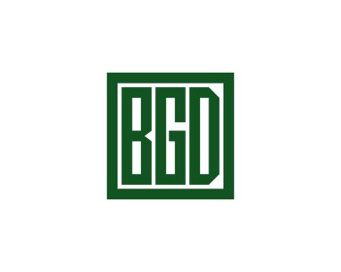 BGD logo tasarım vektör şablonu. BGD