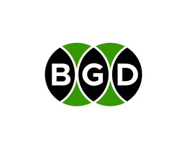 BGD logo tasarım vektör şablonu. BGD