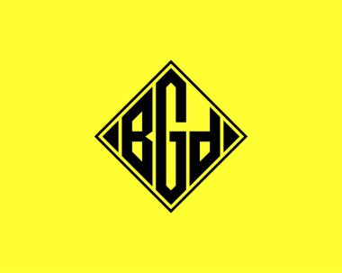BGD logo tasarım vektör şablonu. BGD