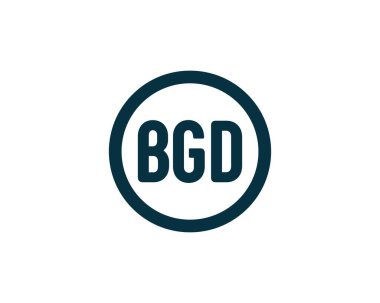 BGD logo tasarım vektör şablonu. BGD