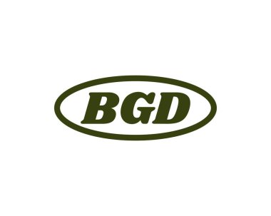 BGD logo tasarım vektör şablonu. BGD