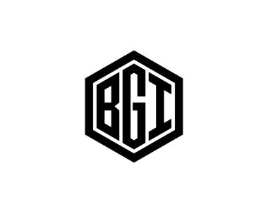 BGI logo tasarım vektör şablonu. BGI