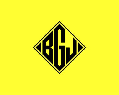 BGJ logo tasarım vektör şablonu. BGJ