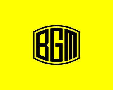 BGM logo tasarım vektör şablonu. BGM