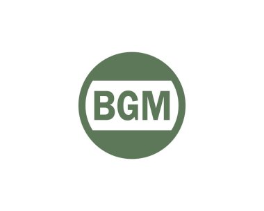 BGM logo tasarım vektör şablonu. BGM
