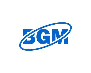 BGM logo tasarım vektör şablonu. BGM