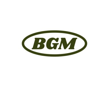 BGM logo tasarım vektör şablonu. BGM