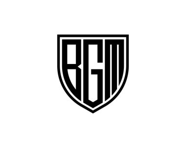 BGM logo tasarım vektör şablonu. BGM