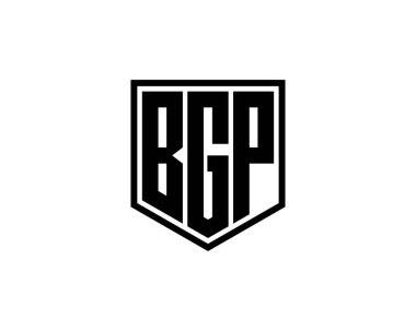 BGP logo tasarım vektör şablonu. BGP
