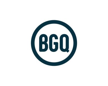 BGQ logo tasarım vektör şablonu. BGQ