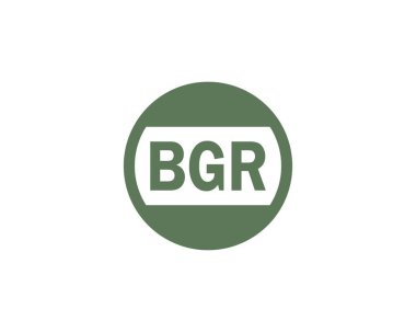 BGR logo tasarım vektör şablonu. BGR