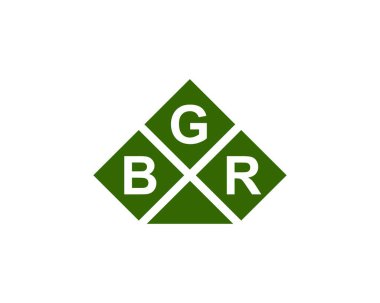 BGR logo tasarım vektör şablonu. BGR