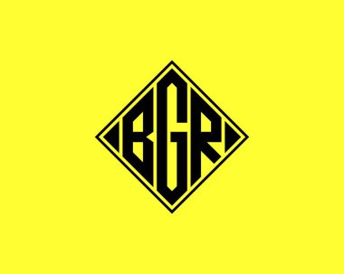 BGR logo tasarım vektör şablonu. BGR