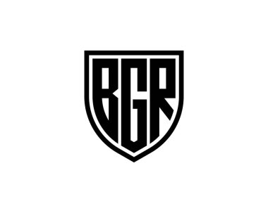BGR logo tasarım vektör şablonu. BGR