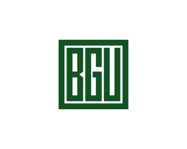 BGU logo tasarım vektör şablonu. BGU