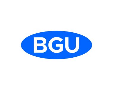 BGU logo tasarım vektör şablonu. BGU