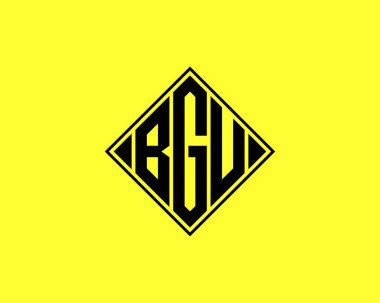 BGU logo tasarım vektör şablonu. BGU