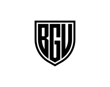 BGU logo tasarım vektör şablonu. BGU