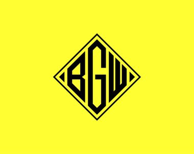 BGW logo tasarım vektör şablonu. BGW