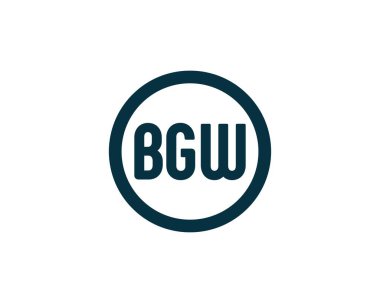 BGW logo tasarım vektör şablonu. BGW