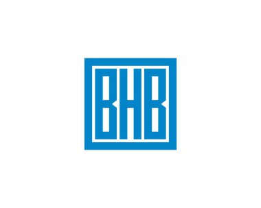 BHB Logo tasarım vektör şablonu. BHB