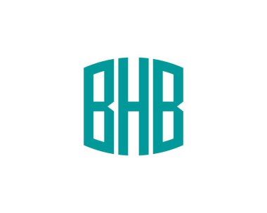 BHB Logo tasarım vektör şablonu. BHB