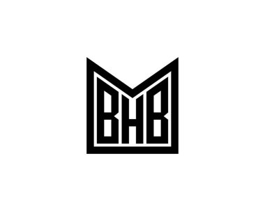 BHB Logo tasarım vektör şablonu. BHB