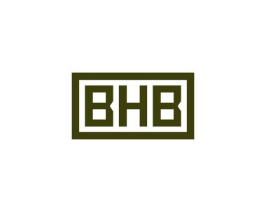 BHB Logo tasarım vektör şablonu. BHB