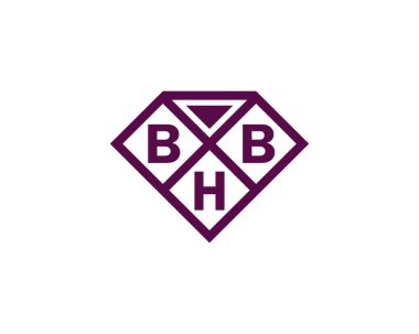 BHB Logo tasarım vektör şablonu. BHB