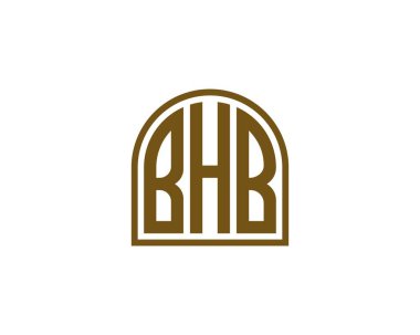 BHB Logo tasarım vektör şablonu. BHB