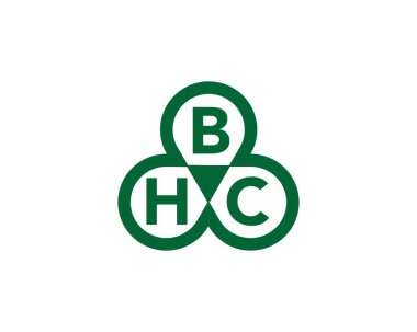 BHC Logo tasarım vektör şablonu. BHC
