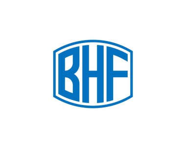 BHF logo tasarım vektör şablonu. BHF