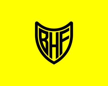 BHF logo tasarım vektör şablonu. BHF