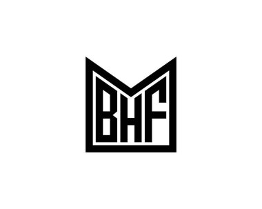 BHF logo tasarım vektör şablonu. BHF