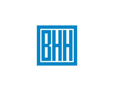 BHH logo tasarım vektör şablonu. BHH
