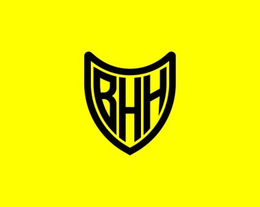 BHH logo tasarım vektör şablonu. BHH