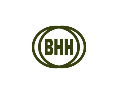 BHH logo tasarım vektör şablonu. BHH