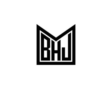 BHJ logo tasarım vektör şablonu. BHJ