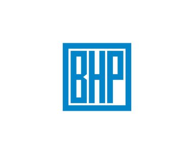 BHP logo tasarım vektör şablonu. BHP