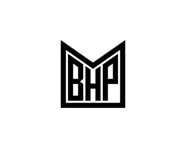 BHP logo tasarım vektör şablonu. BHP