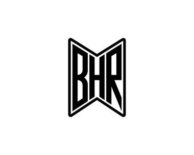 BHR logo tasarım vektör şablonu. BHR