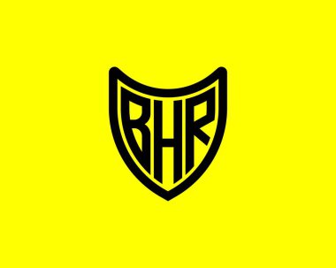 BHR logo tasarım vektör şablonu. BHR