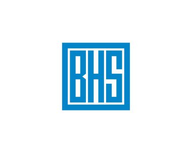 BHS logo tasarım vektör şablonu. BHS