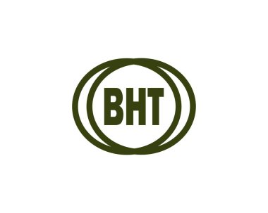BHT Logo tasarım vektör şablonu. BHT