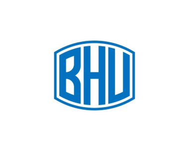 BHU Logo tasarım vektör şablonu. BHU