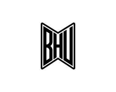 BHU Logo tasarım vektör şablonu. BHU